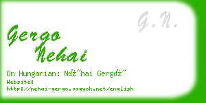 gergo nehai business card